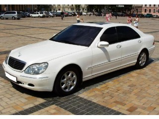 120 Mercedes W220 S500l White аренда с водителем - Киев