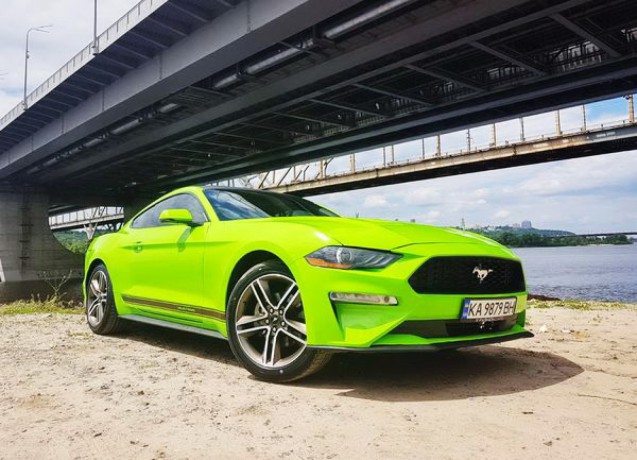 161 Ford Mustang GT салатовый 2018 аренда - Киев 1