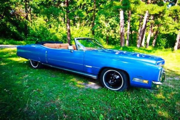 192 ретро автомобиль Cadillac Eldorado голубой Cabrio аренда с водитель - Киев 1