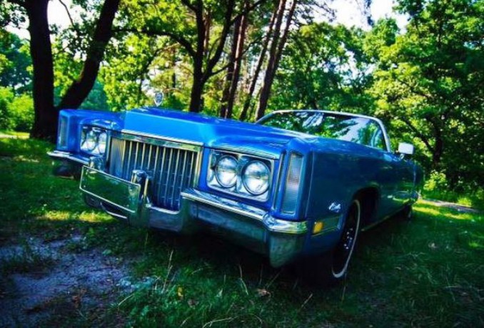 192 ретро автомобиль Cadillac Eldorado голубой Cabrio аренда с водитель - Киев 2