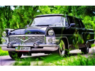 206 ретро автомобиль Chayka Gaz-13 черная аренда с водителем - Киев