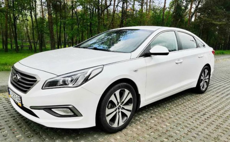 233 Hyundai Sonata белая 2015 аренда Киев - Київ 0