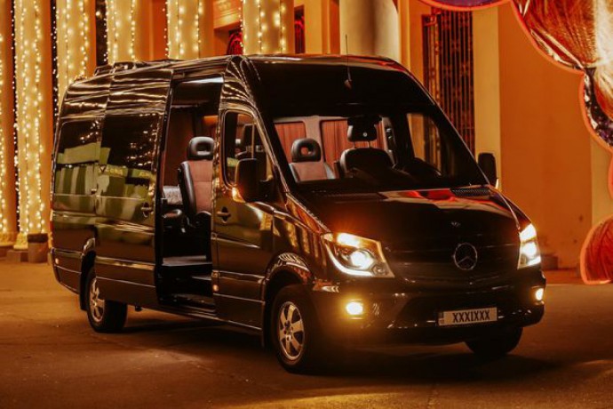 295 микроавтобус Mercedes Sprinter серебристый Vip класса аренда с водителем - Киев 2