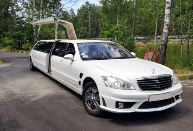 029 Лимузин Mercedes W221 S63 белый - Киев 0